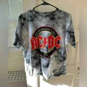 ACDC tie dye tshirt cotton size medium